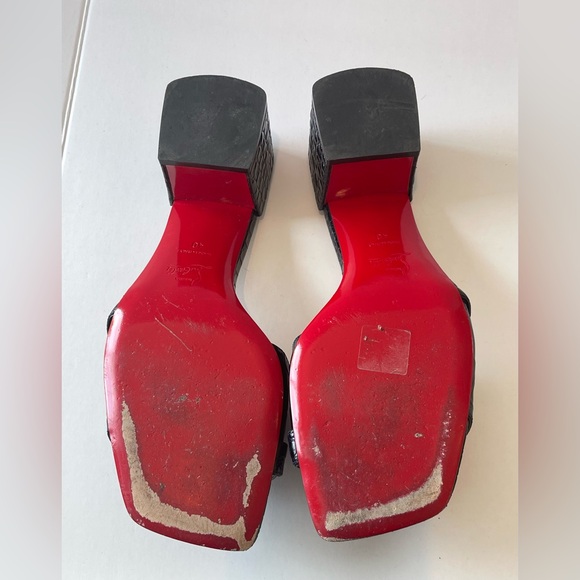 Christian Louboutin Lock Art 55 Mule Sandal Blue Size EU 40/US 10 - Picture 10 of 12